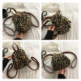 Leopard Mini Backpack: High Nylon Shoulder Bag for Teenage Girls