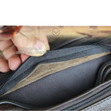 Men Leather Purse Waist Bag Chest Bag Messenger Bag