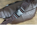 Men Leather Purse Waist Bag Chest Bag Messenger Bag