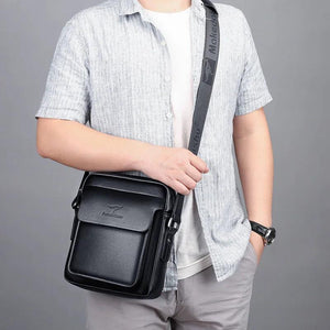 PU Men's Shoulder Bag Business Casual Messenger Briefcase