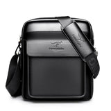 PU Men's Shoulder Bag Business Casual Messenger Briefcase