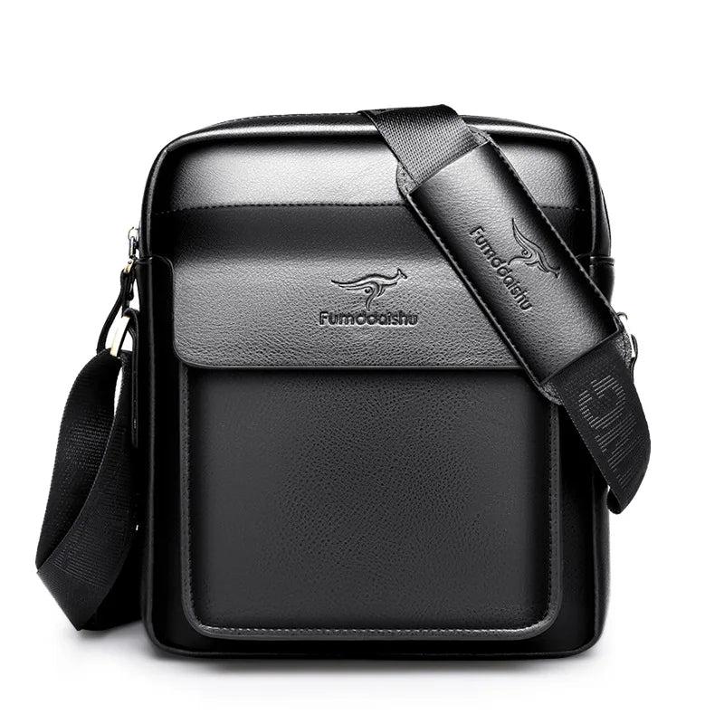 PU Men's Shoulder Bag Business Casual Messenger Briefcase