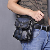 Leather Male Casual Waist Belt Satchel Shoulder Bag 2074