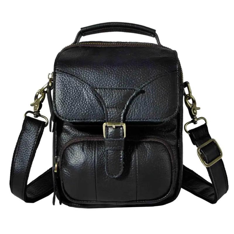 Leather Male Casual Waist Belt Satchel Shoulder Bag 2074