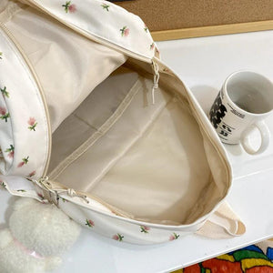Floral Women Backpack Ins Style School Student Book Bag
