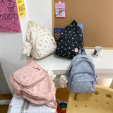 Floral Women Backpack Ins Style School Student Book Bag
