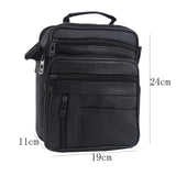 Men's Leather Shoulder Messenger Bag Cross-body Satchel