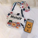 Autumn Winter Printed Shoulder Bag Women's Broadband Student Version