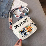 Autumn Winter Printed Shoulder Bag Women's Broadband Student Version