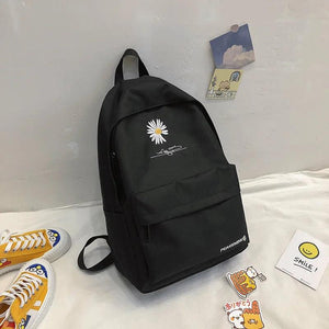 Girls School Bag Floral Backpack Student Middle Schoolbag Large Flowers Bagpack