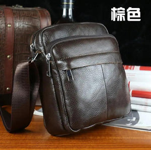 Small Flap Leather Shoulder Bag for Men
