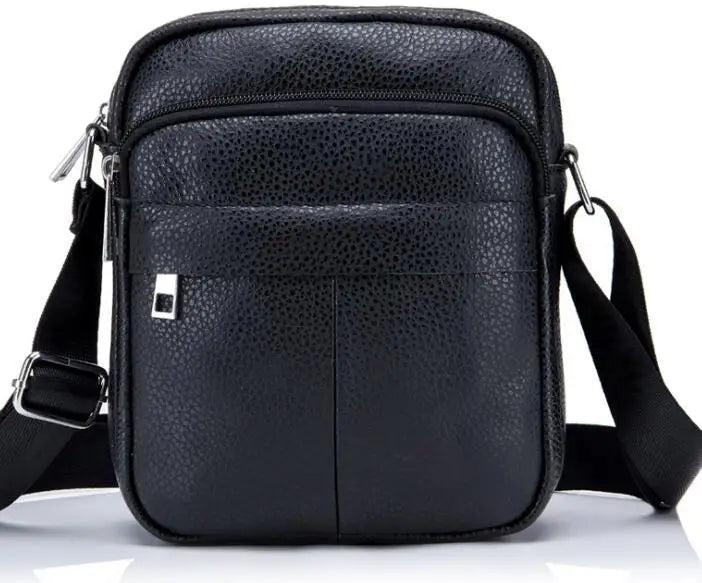 Small Flap Leather Shoulder Bag for Men
