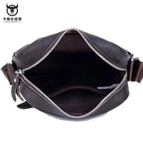 Men's Small Flap Messenger Bag Suede Brown