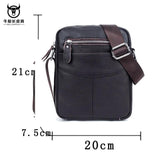 Men's Small Flap Messenger Bag Suede Brown