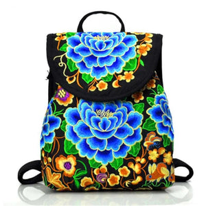 Folk-Custom Embroidery Ethnic Style School Bag for Women