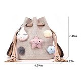 Woven Stars Ball Shoulder Bag Bucket Bag Crossbody Bag