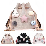 Woven Stars Ball Shoulder Bag Bucket Bag Crossbody Bag