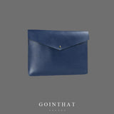 Leather Laptop Bag Business Handbag Briefcase A4 Document Storage File Organizer