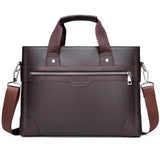 Men's Leather Briefcase Shoulder Bag Messenger Tote
