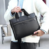 Men's Leather Briefcase Shoulder Bag Messenger Tote
