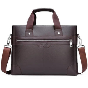 Men's Leather Briefcase Shoulder Bag Messenger Tote