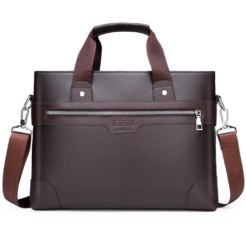 Men's Leather Briefcase Shoulder Bag Messenger Tote