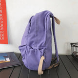 Women Stylish Canvas Backpack Large Capacity Harajuku Retro Casual Bag