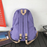 Women Stylish Canvas Backpack Large Capacity Harajuku Retro Casual Bag
