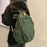 Women Stylish Canvas Backpack Large Capacity Harajuku Retro Casual Bag