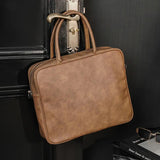 Men's Frosted Briefcase Handbag Single Shoulder Laptop Bag