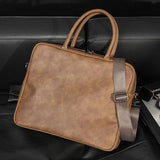 Men's Frosted Briefcase Handbag Single Shoulder Laptop Bag