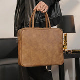 Men's Frosted Briefcase Handbag Single Shoulder Laptop Bag