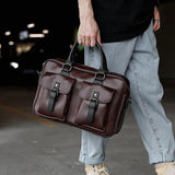 Men's PU Leather Shoulder Bag Briefcase