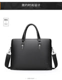 Men's Lychee Leather Business Handbag & Computer Bag