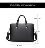 Men's Lychee Leather Business Handbag & Computer Bag