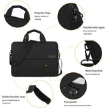 15.6 in Laptop Messenger Bag Multi-pocket Shoulder Handbag