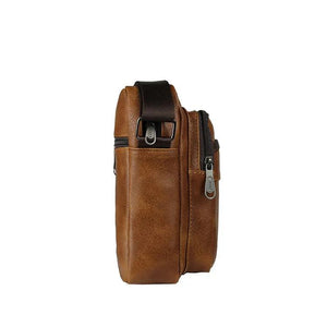 One-Shoulder Men's Casual Messenger Bag Cross-Border PU Leather