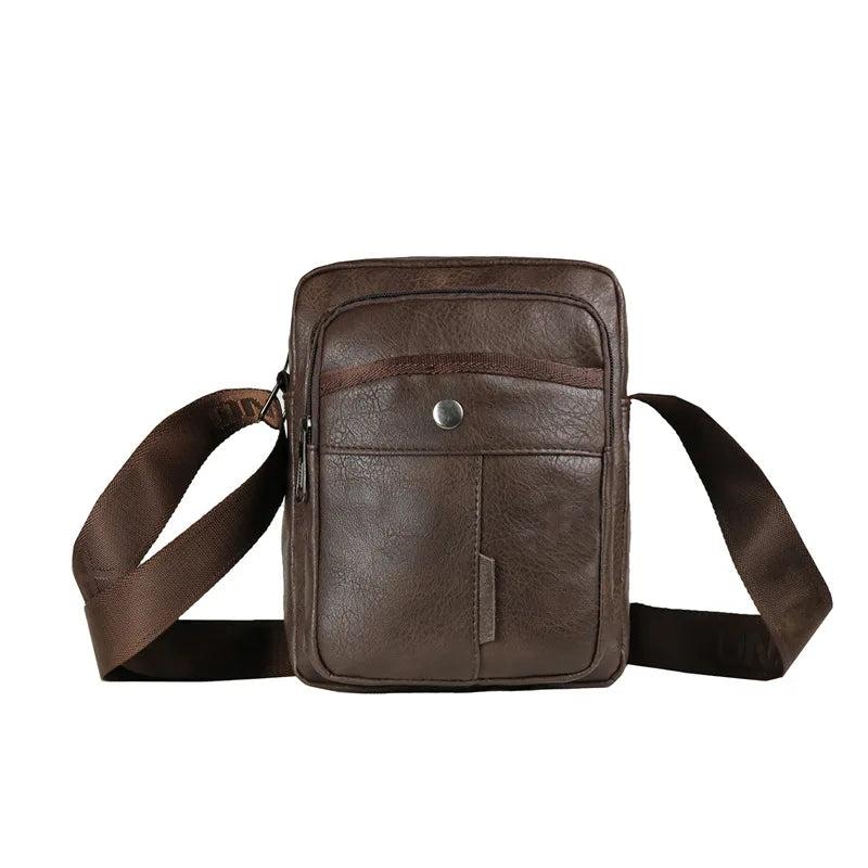 One-Shoulder Men's Casual Messenger Bag Cross-Border PU Leather