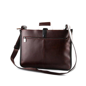 Men's Crazy Horse Leather Briefcase Business File Bag