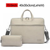 2PCS Business Laptop Briefcase Suede Office Macbook Handbag 13 14 15.6 inch