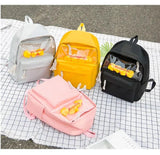 Transparent Duck Backpack for Women Girls