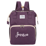 Embroidered Portable Diaper Bag Mummy Backpack with Baby Bassinet Bed