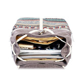 Canvas Women's Backpack College Style Retro Backpack Ethnic Style Student School