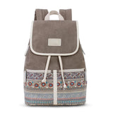 Canvas Women's Backpack College Style Retro Backpack Ethnic Style Student School