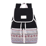 Canvas Women's Backpack College Style Retro Backpack Ethnic Style Student School