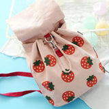 Women Strawberry Print Backpack School Book Bag Harajuku Teens