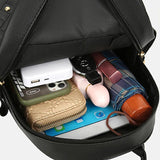 Retro Rivet Backpacks High Leather Anti Theft Large School Bags