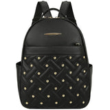 Retro Rivet Backpacks High Leather Anti Theft Large School Bags