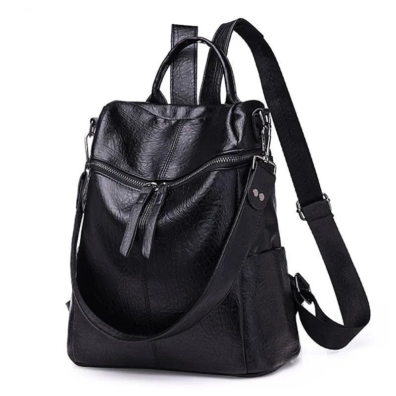Leather Backpack Women Wild Travel Bag Leisure Backpacks