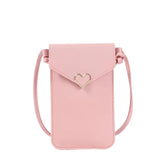 Touch Screen Cell Phone Bag Purse Smartphone Wallet PU Leather Shoulder Strap Ha
